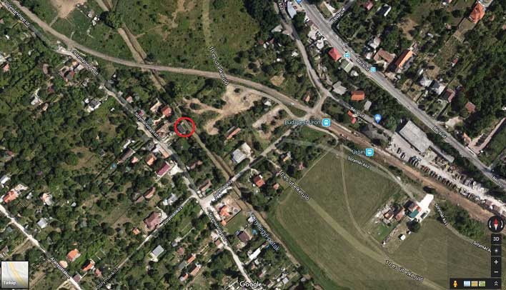 A helyszín a bejelentő által jelzet piros körnél található. / Fotó: Google Maps