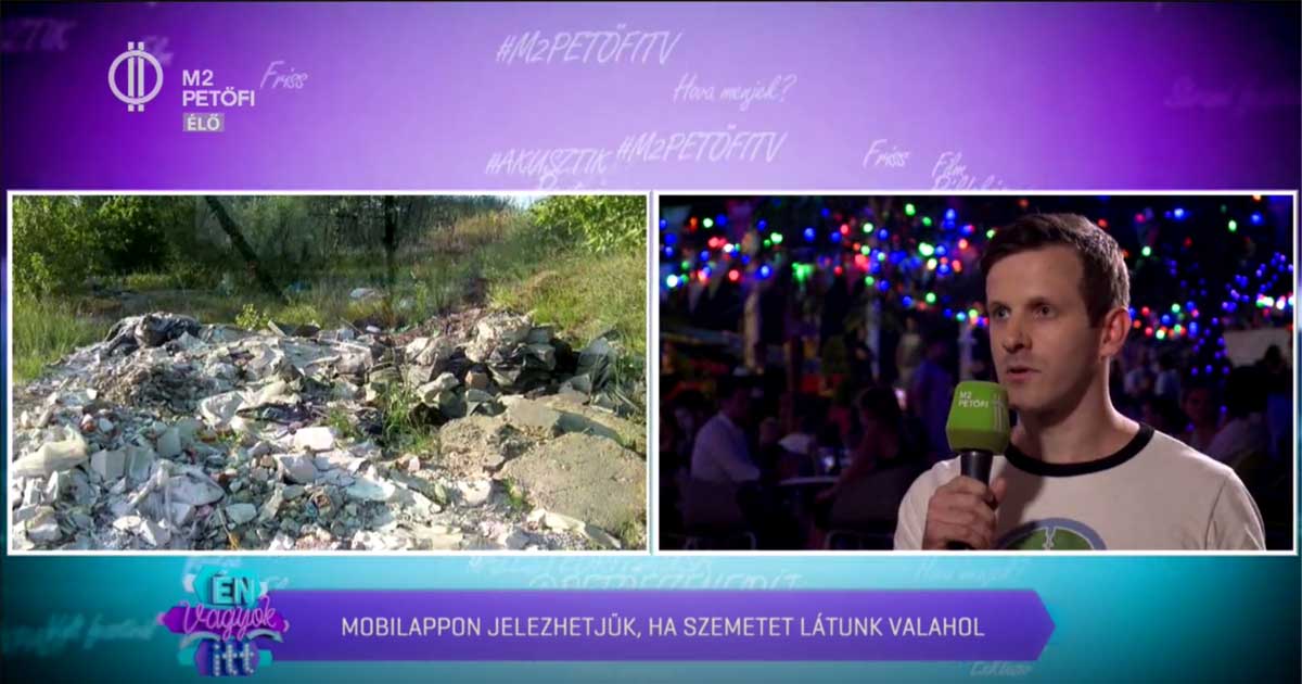 Szebenyi Péter ismerteti a hulladékvadászat országos sikerét. / Fotó: MTVA