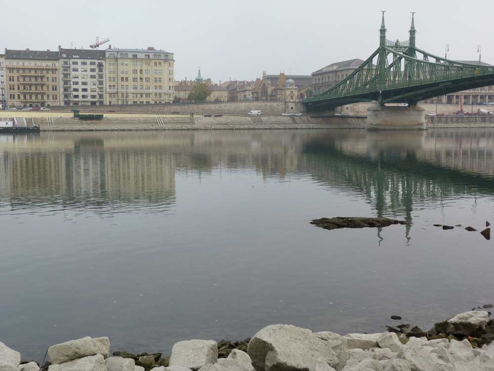 Budapesti ínség szikla felbukkanása jelzi a folyó alacsony vízállását. / Fotó: wikipedia.