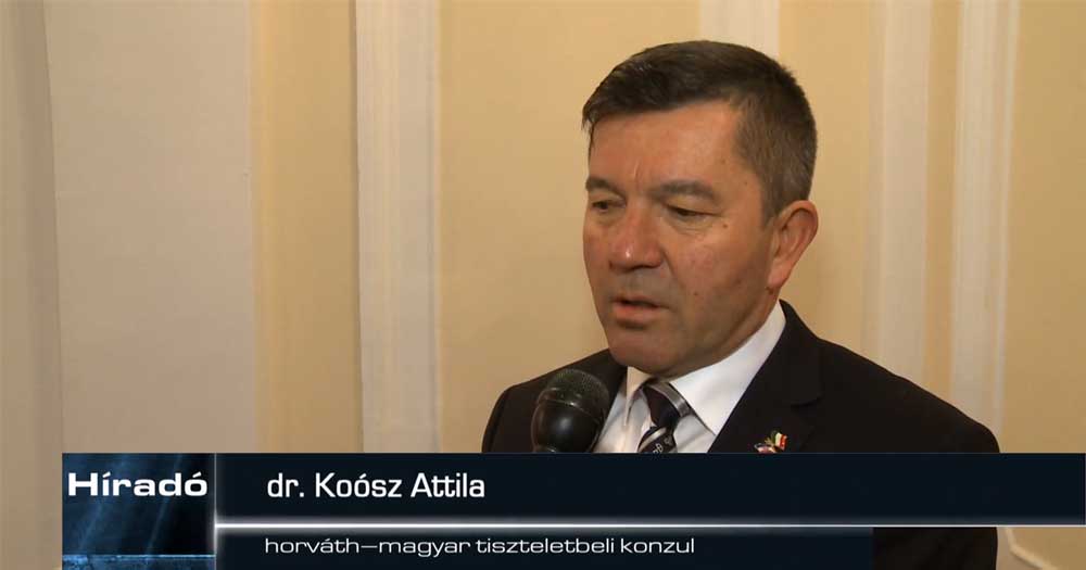 Dr. Koósz Attila, horvát-magyar tiszteletbeli konzul. / Fotó: zegtv.hu
