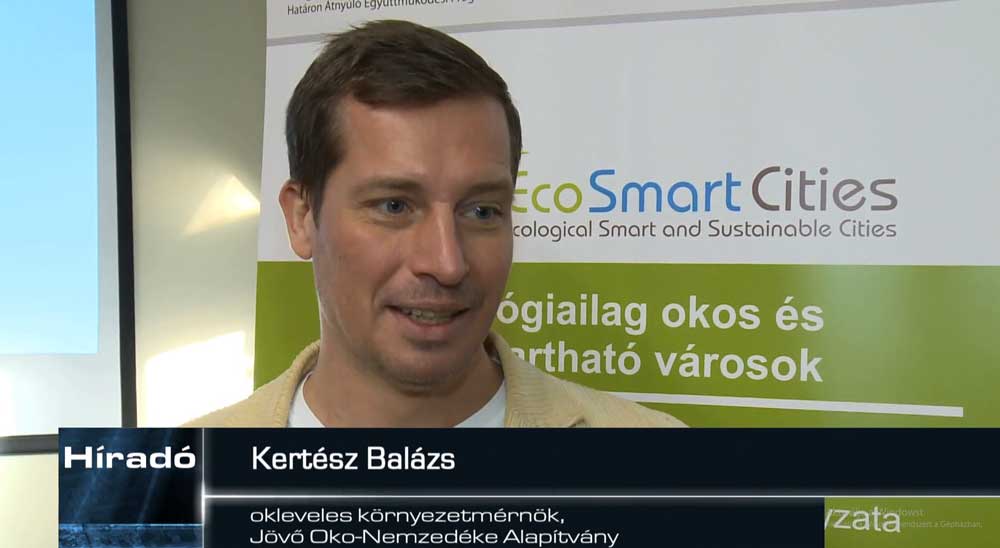 Kertész Balázs, a Zalaegerszeg TV-nek adott interjúja közben. / Fotó: zegtv.hu